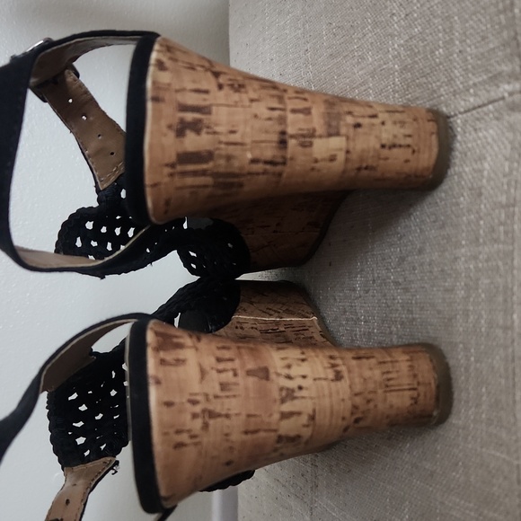 SO Black and Cork Wedges, 7.5M - Picture 9 of 13